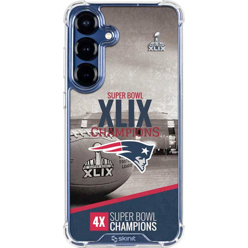 NFL Patriots Super Bowl XLIX Champs Galaxy S25 Clear Case